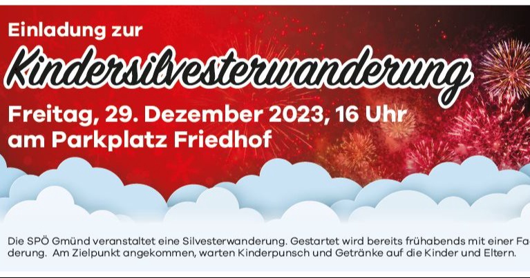 Kindersilvesterwanderung 29. Dezember 2023 um 16 Uhr