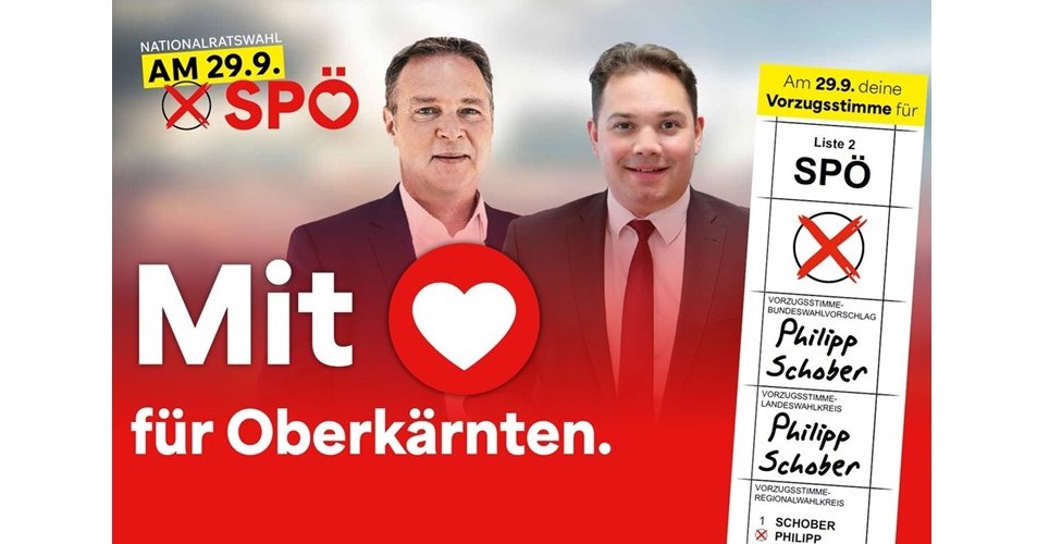 Wahlsonntag in der Lodron`schen Reitschule ist Vorzugsstimmen-Tag für Philipp Schober